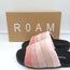 ROAM Pillar Slides Rose Pink Faux Suede Size 38 Flat Sandals NEW