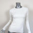 Jonathan Simkhai Cutout-Sleeve Top White Rib Knit Size Small Long Sleeve NEW