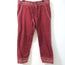 Isabel Marant Etoile Drawstring Pants Loli Red Printed Cotton Size 38
