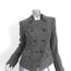 Rachel Zoe Double Breasted Jacket Gray Stretch Wool Tweed Size 8