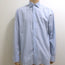 Isaia Button Down Shirt Blue/Light Gray Checked Cotton Size 42 - 16 1/2