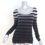 Theory Cashmere Striped Sweater Demonte Gray/Black Ombre Size Medium