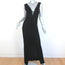 Vintage Fendi Sleeveless Gown Black Jersey Size 42 Deep V-Neck Maxi Dress
