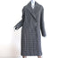 Tibi Houndstooth Coat Gray Stretch Wool Size Small Double Breasted Jacket