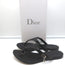 Christian Dior Cannage Thong Sandals Black Leather Size 35.5 Flat Slides
