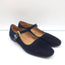 The Row Ava Mary Jane Flats Navy Velvet Size 38.5