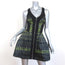 Robert Rodriguez Zip-Front Mini Dress Black/Green Jacquard Size 0