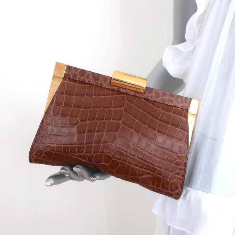 Michael kors brown leather mini satchel