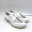 Rocco P Lace-Up Oxfords White & Silver Woven Leather Size 37.5 NEW