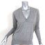 Proenza Schouler V-Neck Sweater Heather Gray Merino Wool Size Extra Small