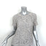 Burberry French Lace Top Gray Cotton-Blend Size US 4 Short Sleeve Blouse