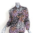 Veronica Beard Top Lety Leopard Print Stretch Silk Size 8 Mock Neck Blouse