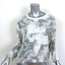 IRO Blouse Helio Cream/Gray Printed Hammered Silk Size 36 Batwing Top