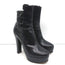 Viktor & Rolf Platform Ankle Boots Black Lizard-Embossed Leather Size 37