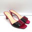 Prada Ombre Sequin Mules Fuchsia Satin Size 38 Open Toe Slide Sandals