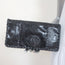 Bottega Veneta Snakeskin Turnlock Clutch Bag Black/Charcoal