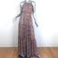 L'Agence Sleeveless Maxi Dress Penelope Lurex-Striped Printed Chiffon Size 2