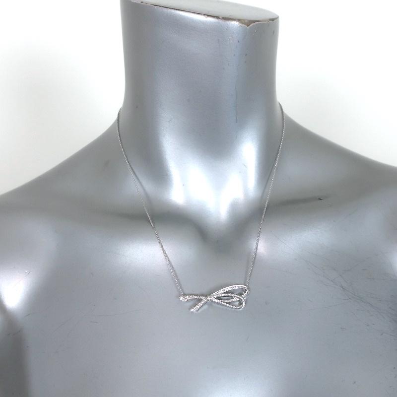 Tiffany diamond bow necklace Clearance