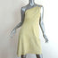 Halston Heritage One-Shoulder Suede Dress Pistachio Size 2 Asymmetric Hem