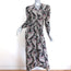 Isabel Marant Ruched Midi Dress Albi Black Paisley Print Silk Size 40