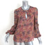 Joie Blouse Baltasar Floral Print Silk Size Extra Extra Small Long Sleeve Top