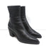 Gianvito Rossi Dylan Ankle Boots Black Leather Size 41.5 Pointed Toe High Heel