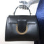 Salvatore Ferragamo Thalia Chain Link Gancini Top Handle Bag Black Leather