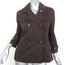 Tory Burch Double Breasted Jacket Blarr Dark Brown Cotton Size 10 Cropped Trench