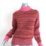 Victoria Beckham Contrast Rib Polo Neck Sweater Pink Wool Size Extra Small NEW