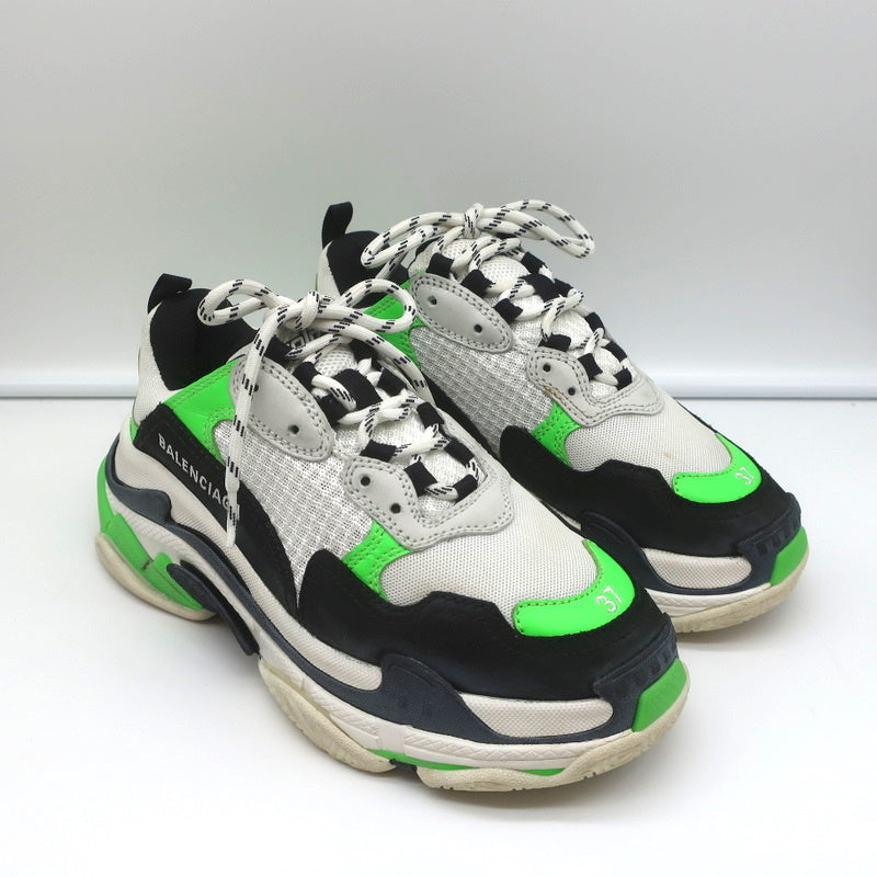 Balenciaga Triple S Sneakers White/Black/Neon Green 37 – Celebrity