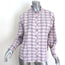 XIRENA Shirt Jensen Light Pink Plaid Flannel Size Small Ruffle Neck Top