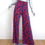 LaDoubleJ Palazzo Pants Wildbird Red/Blue Printed Crepe Jersey Size Small