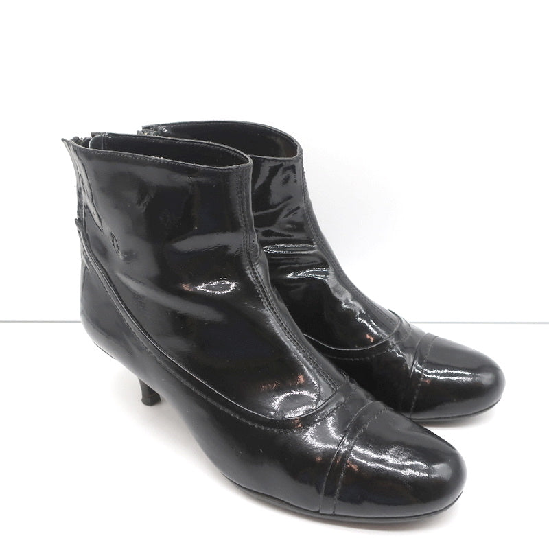 Proenza Schouler Block Heel Bootie Patent Black