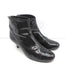 Lanvin Ankle Boots Black Patent Leather Size 41 Kitten Heel Booties