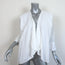 James Perse Draped Open-Front Jacket White Cotton Size 3