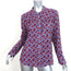 Xirena Button Down Shirt Jessie Purple/Red Printed Cotton Size Medium NEW
