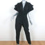 IRO Pleona Deep V-Neck Jumpsuit Black Cotton Size 40 Flutter Sleeve NEW