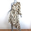 Haney One-Shoulder Midi Dress Malibu Metallic Zebra Print Size Small NEW