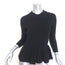 Tory Burch Madeline Peplum Sweater Black Wool-Angora Ribbed Knit Size Small NEW