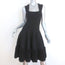 Alaia Ruffled Knit Dress Black Ribbed Wool Size 40 Sleeveless Fit & Flare