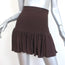A.L.C. Smocked Mini Skirt Taryn Chocolate Matte Satin Size 6