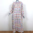 V de Vinster Maxi Dress Multicolor Checked Cotton Size Medium Long Sleeve NEW