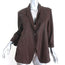 Hazel Brown Leather Blazer Dark Brown Size 3 One-Button Jacket