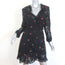 The Kooples Cherry-Embroidered Wrap Dress Black Ruffled Lace Size 3