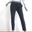 Brunello Cucinelli Striped-Waistband Pants Navy Stretch Cotton Size US 4