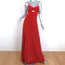 L'Agence Elsa Cutout Maxi Dress Persimmon Stretch Silk Size 4