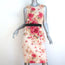 Dolce & Gabbana Dress Ivory/Pink Floral Jacquard Size 44 Sleeveless Sheath
