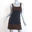 Michael Kors Mini Dress Coffee/Navy Colorblock Wool-Angora Size 2 Sleeveless