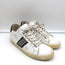 Leather Crown Iconic Stud Low Top Sneakers White & Black Leather Size 38
