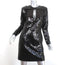 Haney Alexandra Sequin Mini Dress Black Size 6 Long Sleeve NEW